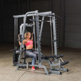 Машина Смита Body Solid GS348Q с тягой (стек 90кг) и батерфляем