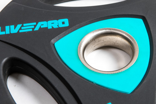 Набор олимпийских дисков 51 мм LIVEPRO Urethane Training 1,25-25 кг (157,5 кг) с хватами